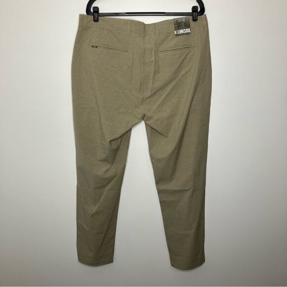 NWT LINKSOUL Chino Boardwalker Pant Khaki 38x30 Beige - Picture 3 of 7